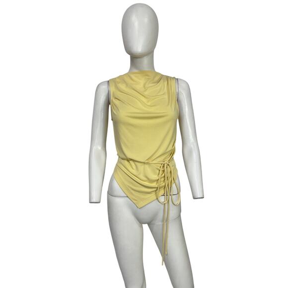 Geel Ruched Yellow Portia Size S Top - Picture 2 of 5